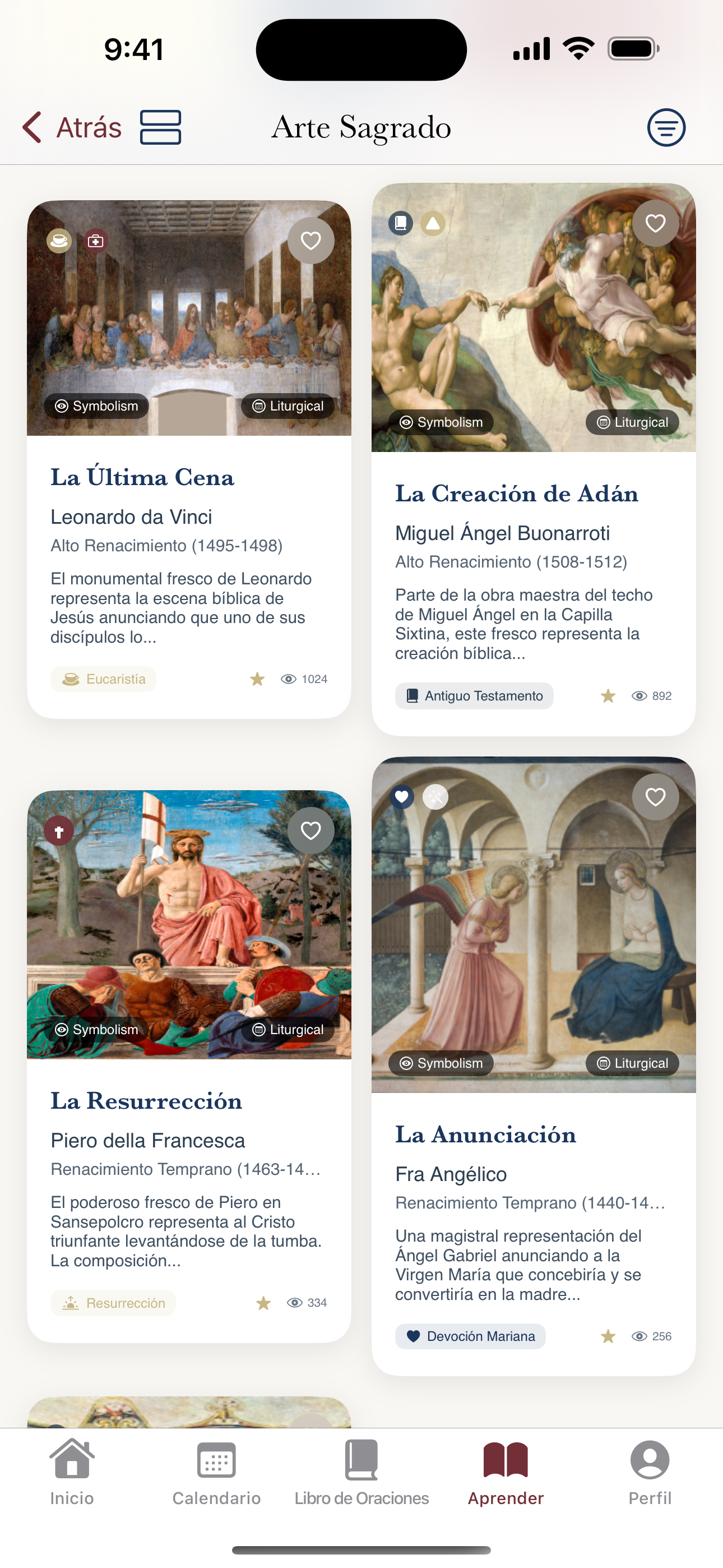 Galería de Arte Sacro con obras maestras de la historia cristiana